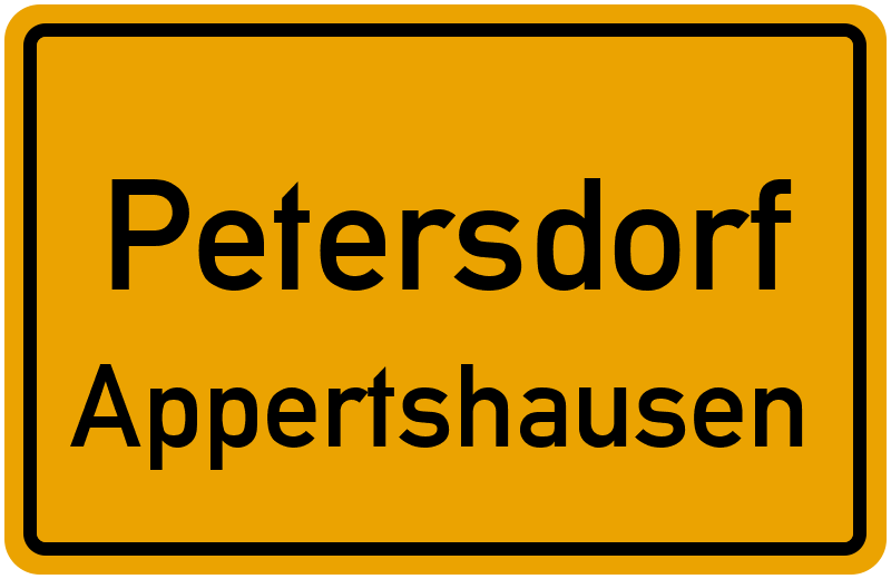 Ortsschild Petersdorf