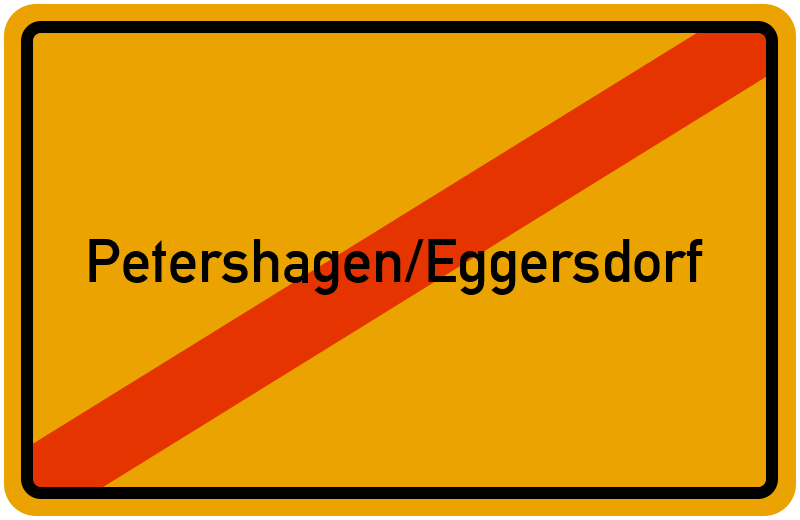 Ortsschild Petershagen/Eggersdorf