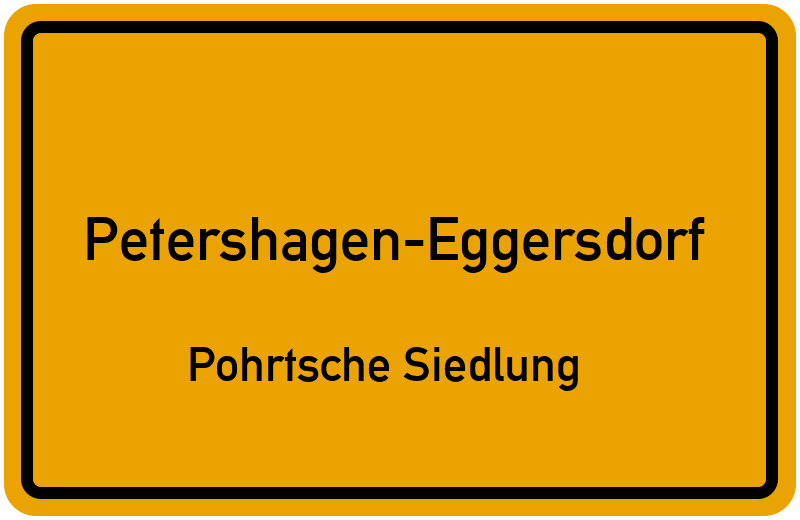 Ortsschild Petershagen-Eggersdorf