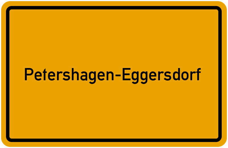 Ortsschild Petershagen-Eggersdorf