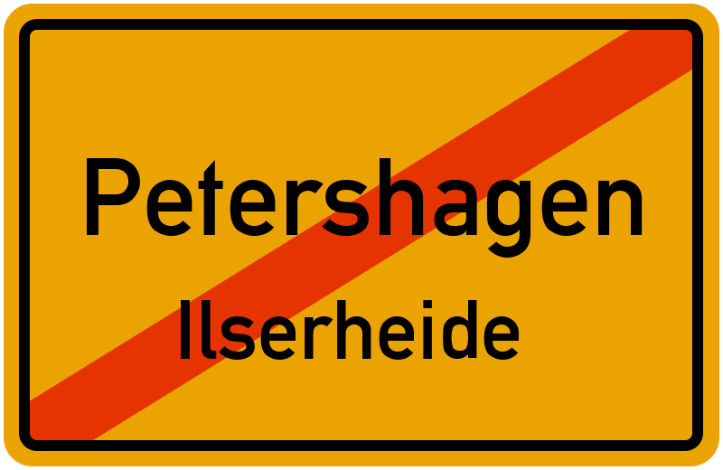 Ortsschild Petershagen