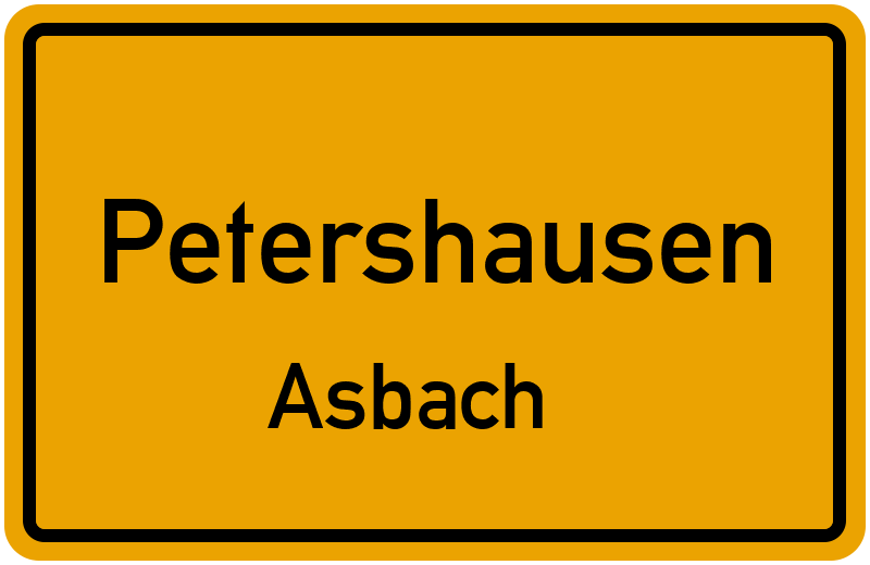Ortsschild Petershausen
