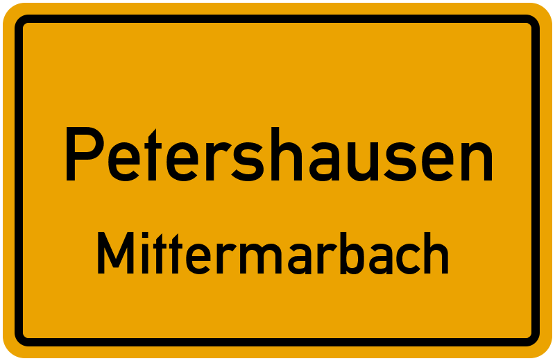 Ortsschild Petershausen