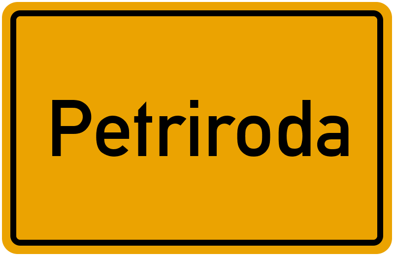 Ortsschild Petriroda