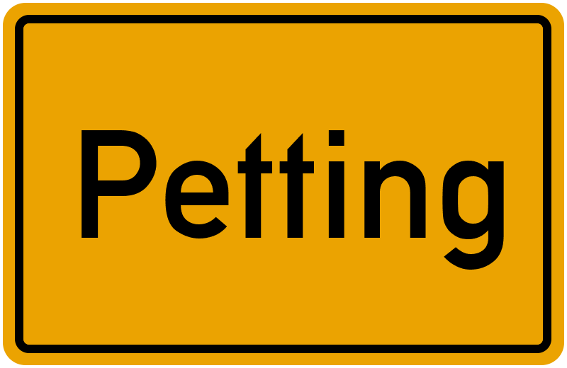 Ortsschild Petting