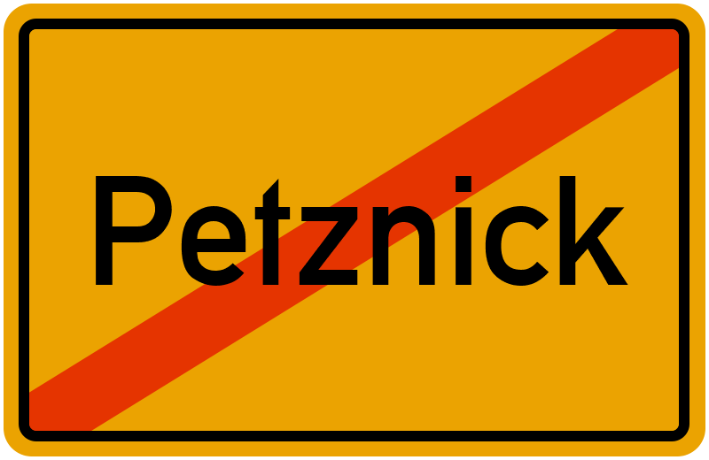 Ortsschild Petznick