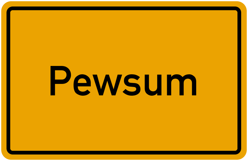 Ortsschild Pewsum