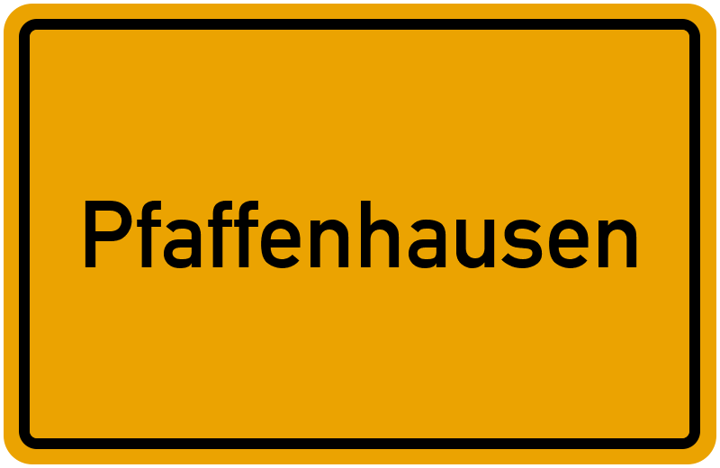 Ortsschild Pfaffenhausen