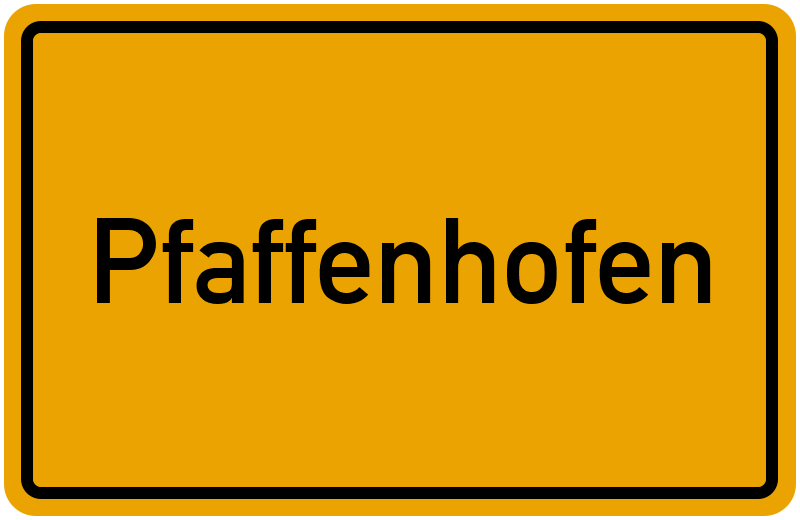 Ortsschild Pfaffenhofen