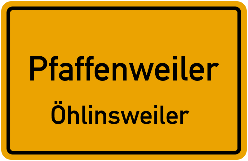 Ortsschild Pfaffenweiler
