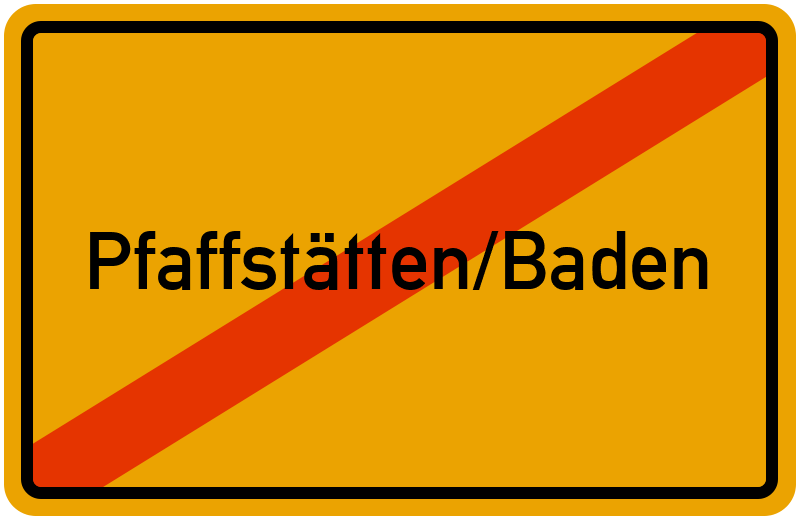 Ortsschild Pfaffstätten/Baden