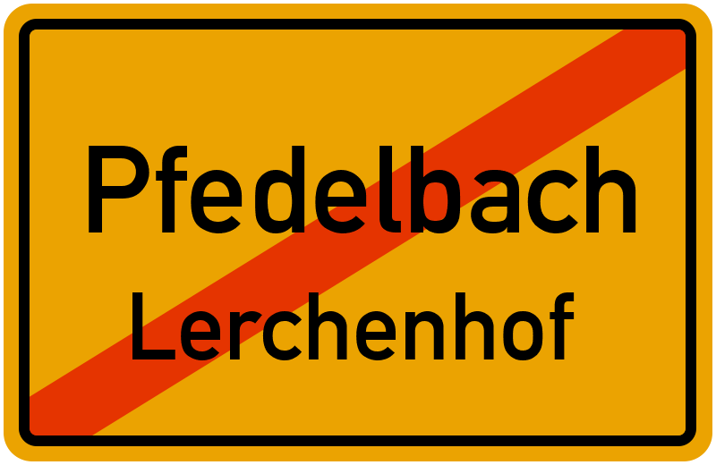 Ortsschild Pfedelbach