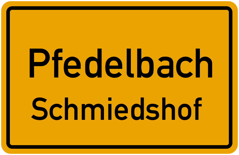 Ortsschild Pfedelbach