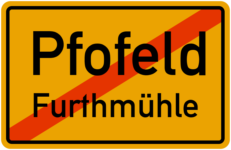 Ortsschild Pfofeld