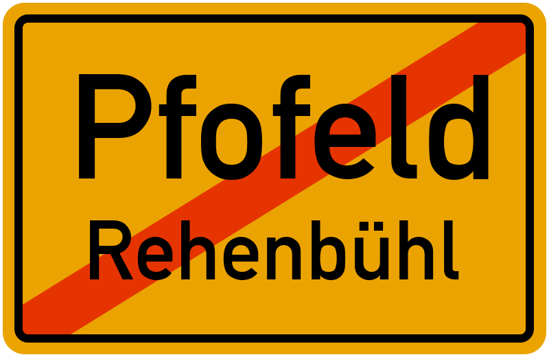 Ortsschild Pfofeld