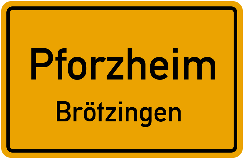 Ortsschild Pforzheim