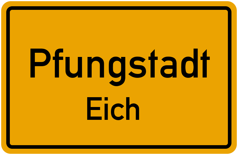 Ortsschild Pfungstadt