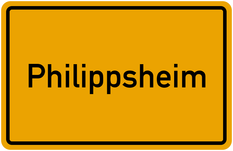 Ortsschild Philippsheim