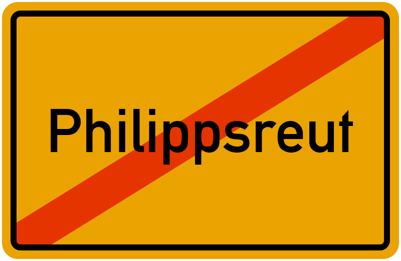 Ortsschild Philippsreut