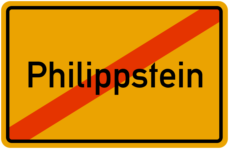 Ortsschild Philippstein