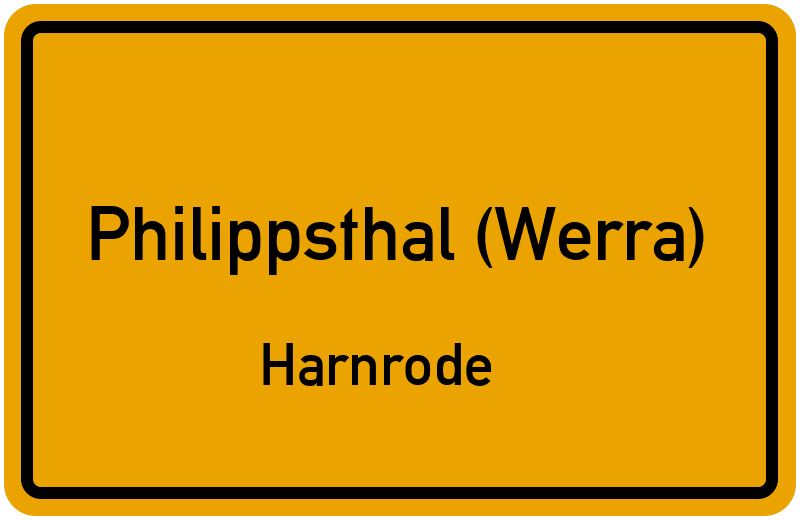 Ortsschild Philippsthal (Werra)