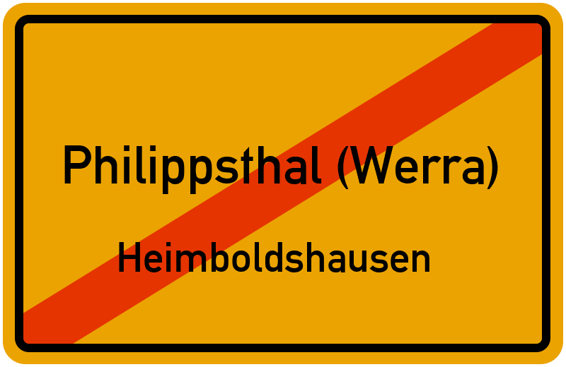 Ortsschild Philippsthal (Werra)