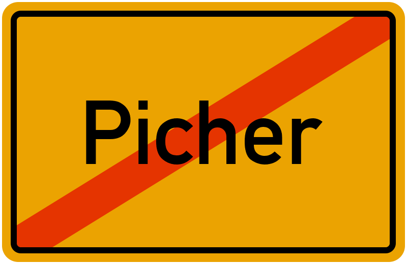 Ortsschild Picher