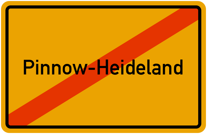 Ortsschild Pinnow-Heideland