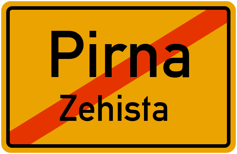 Ortsschild Pirna