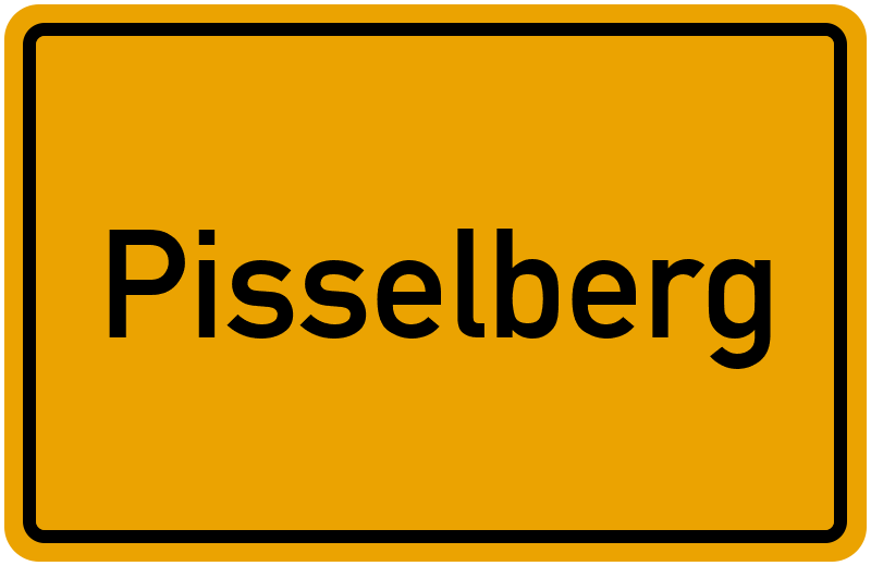 Ortsschild Pisselberg