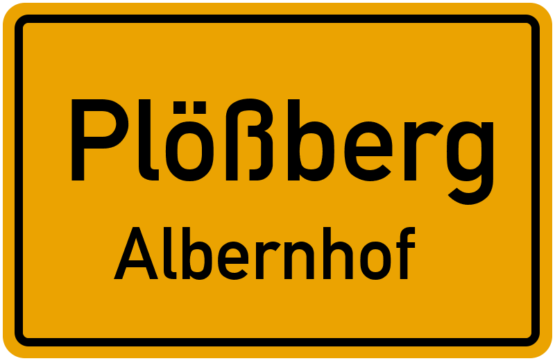 Ortsschild Plößberg