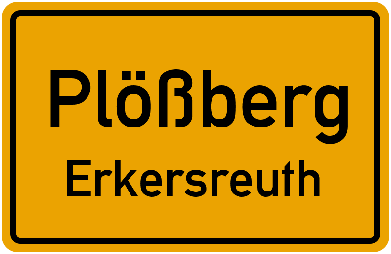 Ortsschild Plößberg