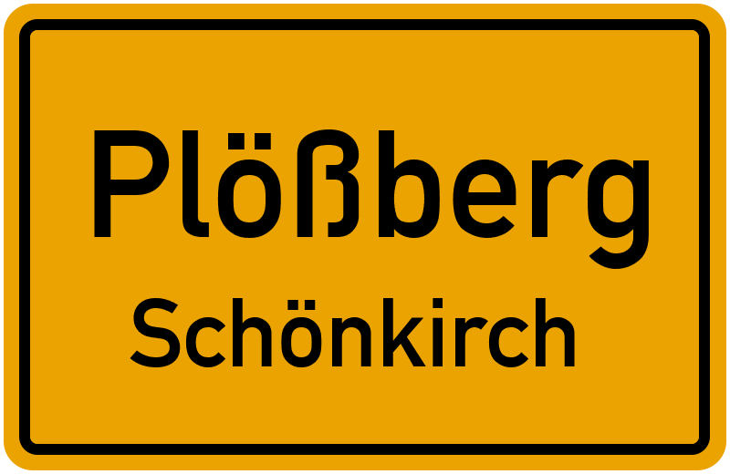 Ortsschild Plößberg