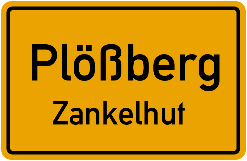 Ortsschild Plößberg
