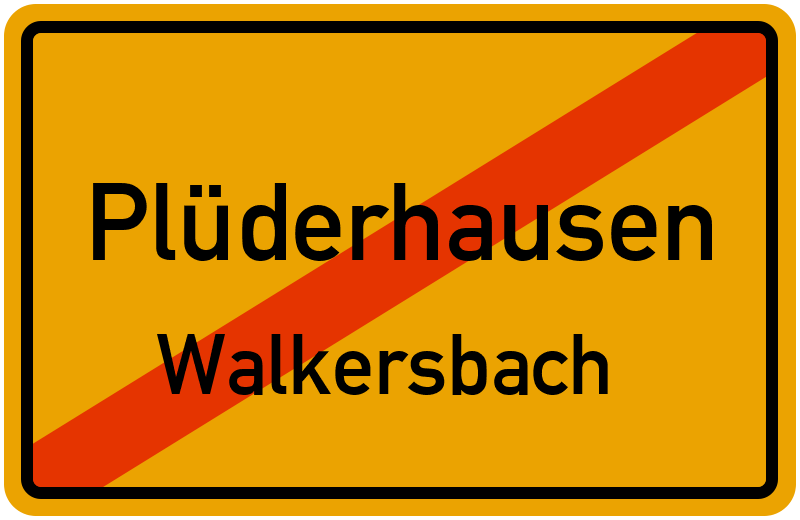 Ortsschild Plüderhausen