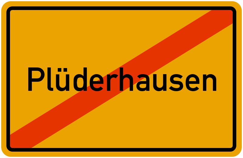 Ortsschild Plüderhausen