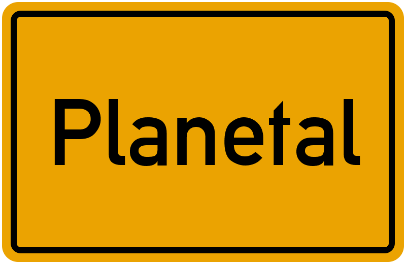 Ortsschild Planetal