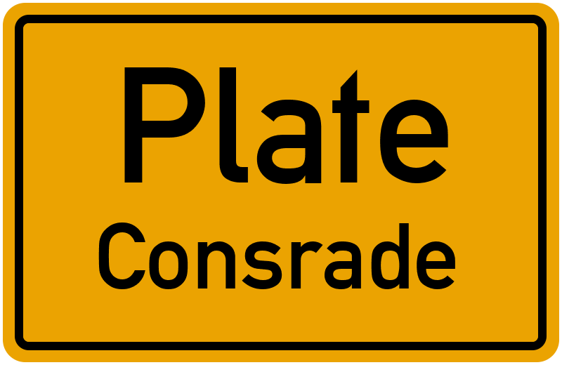 Ortsschild Plate