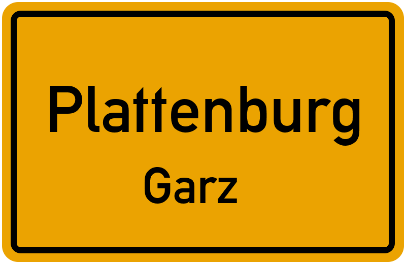 Ortsschild Plattenburg