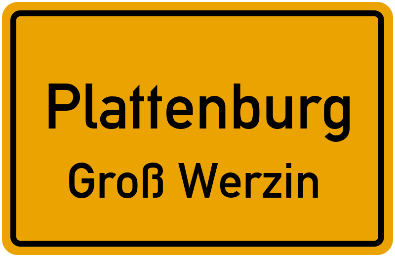 Ortsschild Plattenburg