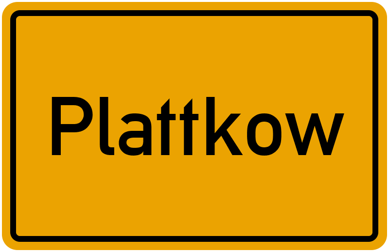 Ortsschild Plattkow