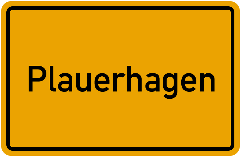Ortsschild Plauerhagen