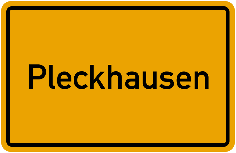 Ortsschild Pleckhausen