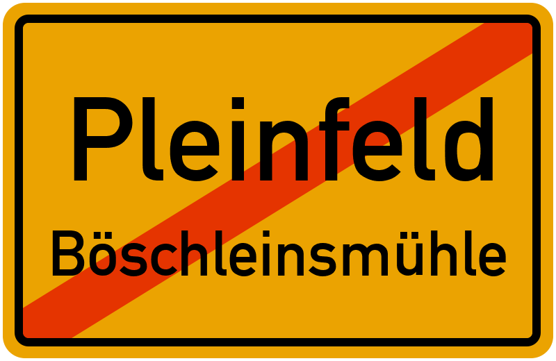 Ortsschild Pleinfeld