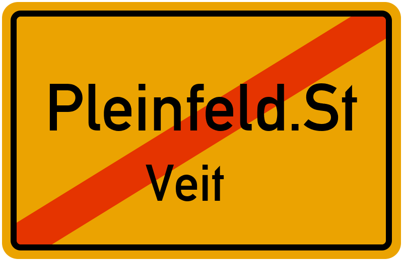 Ortsschild Pleinfeld.St