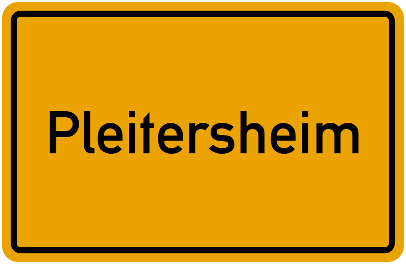 Ortsschild Pleitersheim