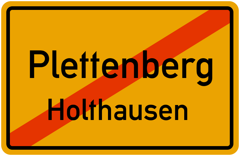 Ortsschild Plettenberg