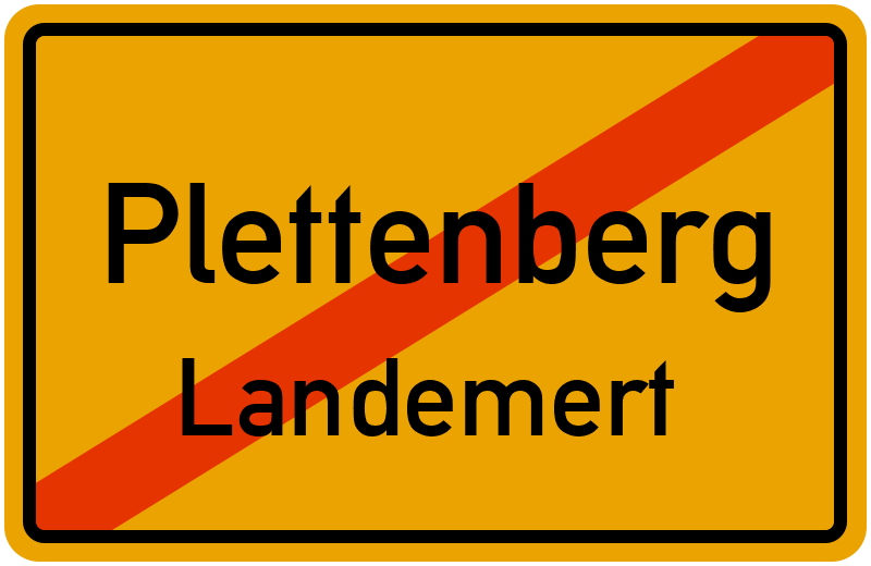 Ortsschild Plettenberg