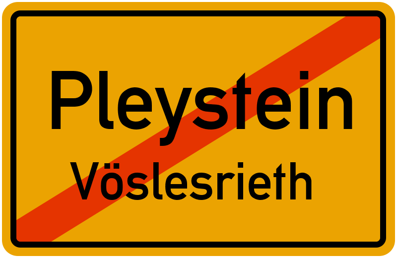Ortsschild Pleystein