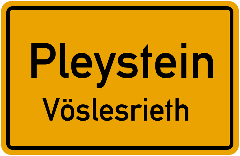 Ortsschild Pleystein